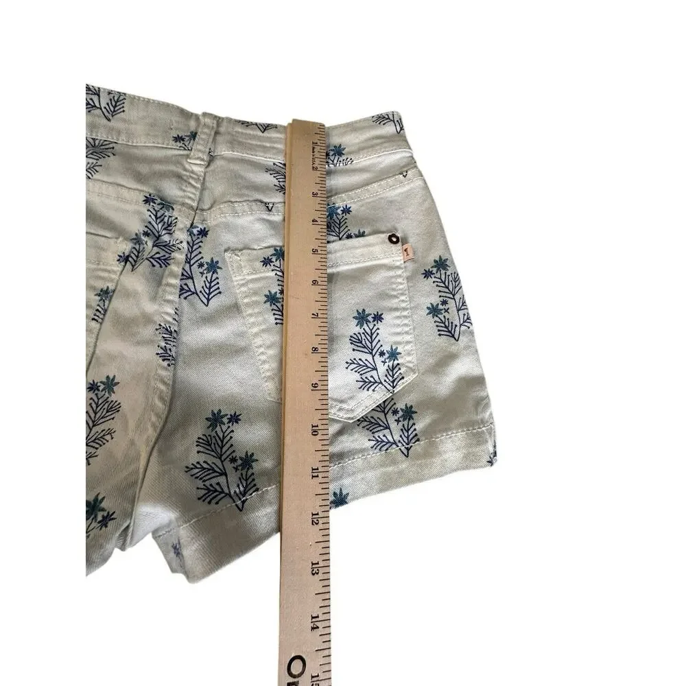 Anthropologie Pilcro Shorts Denim Floral Print High Rise in Size 26 *Read* - Picture 10 of 13